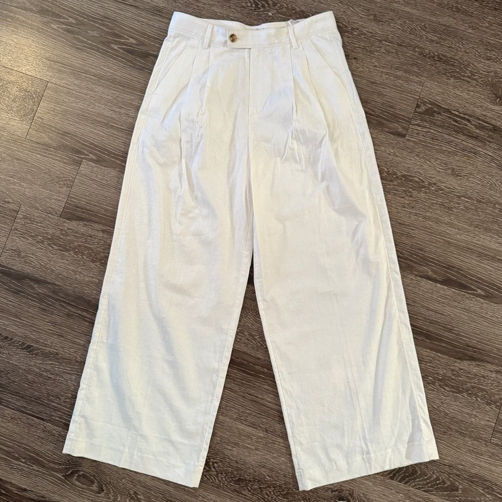 Banana Republic Factory Linen Blend Wide Leg